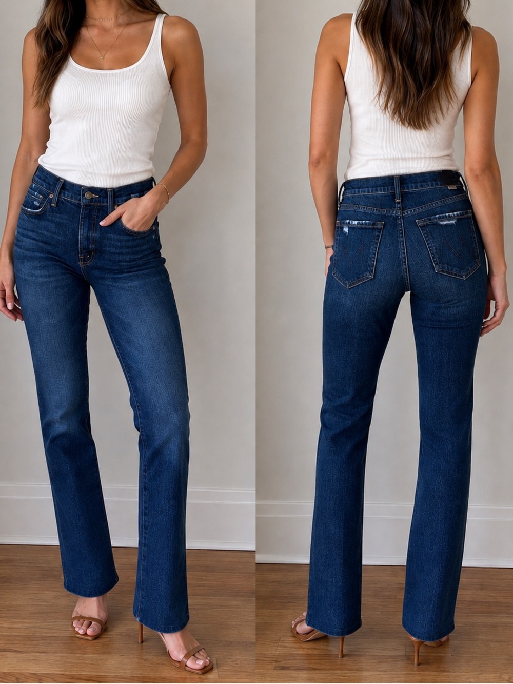 MOTHER sz 27 Rascal Skimp Straight Leg High Rise Dark Wash Jeans